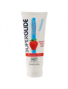 Jadalny żel intymny HOT Superglide STRAWBERRY 75 ml - Lubrykanty do seksu oralnego - 1