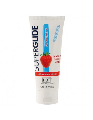 Jadalny żel intymny HOT Superglide STRAWBERRY 75 ml - Lubrykanty do seksu oralnego - 1