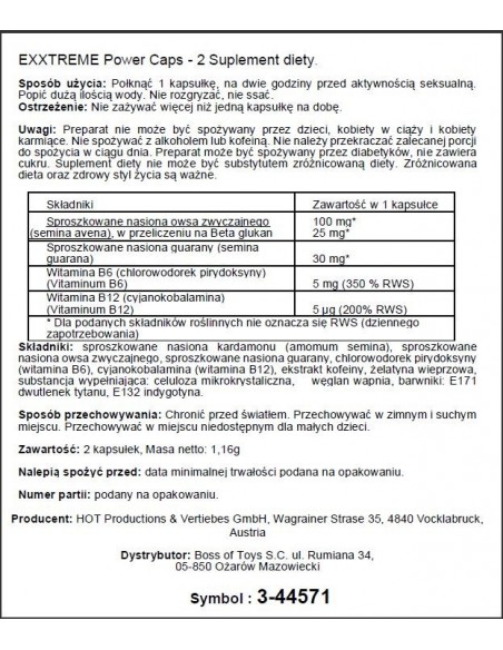 Exxtreme Power Caps 1X2 Stk. - Dłuższa i mocniejsza erekcja - 4