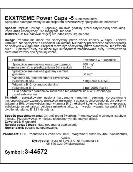 Exxtreme Power Caps 1X5Stk. - Dłuższa i mocniejsza erekcja - 3