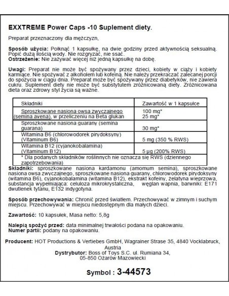 Exxtreme Power Caps 1X10 Stk. - Dłuższa i mocniejsza erekcja - 3