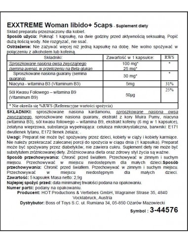 Zwiększenie libido Exxtreme Libido Caps Woman 5 kaps. - Zwiększenie libida i potencji u kobiet - 3