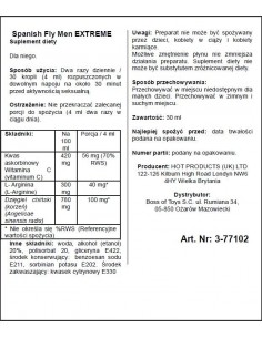 Hiszpańska mucha Spain Fly Extreme Men 30 ml - Dłuższa i mocniejsza erekcja - 1 2