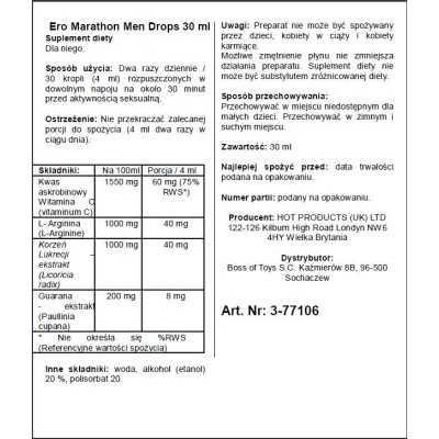 Maraton Drops - 30 ml - Rozwiązanie na Opóźnienie Wytrysku - 1 2