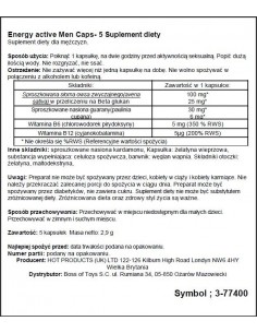 Men Energy 5 kaps. - Dłuższa i mocniejsza erekcja - 1 2