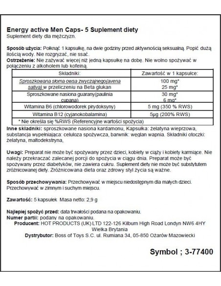 Men Energy 5 kaps. - Dłuższa i mocniejsza erekcja - 2