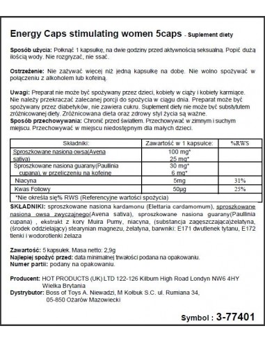 Women Energy 5 kaps. - Zwiększenie libida i potencji u kobiet - 2