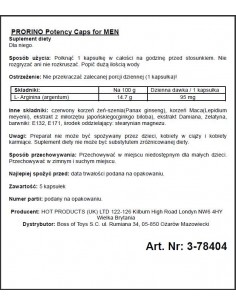 Prorino Men Black Line Potency 5 kaps. - Dłuższa i mocniejsza erekcja - 1 2