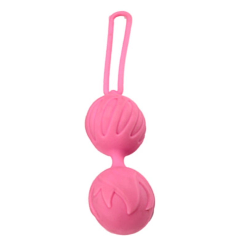 Kulki dopochwowe Geisha Lastic Ball Mini Lilas - medyczny silikon, dwie zróżnicowane kulki i elastyczny uchwyt - 1