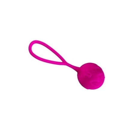 Kulka dopochwowa Geisha Lastic Ball MFA Magenta - silikonowa wkładka z wewnętrznym metalowym obciążnikiem do treningu mięśni dna - 1