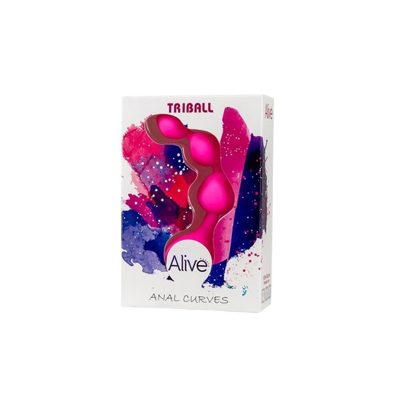 Kulki analne Triball - silikonowe, 3 stopniowane segmenty, obwód 1,8-2,7 cm - 2