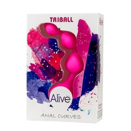 Kulki analne Triball - silikonowe, 3 stopniowane segmenty, obwód 1,8-2,7 cm - 2