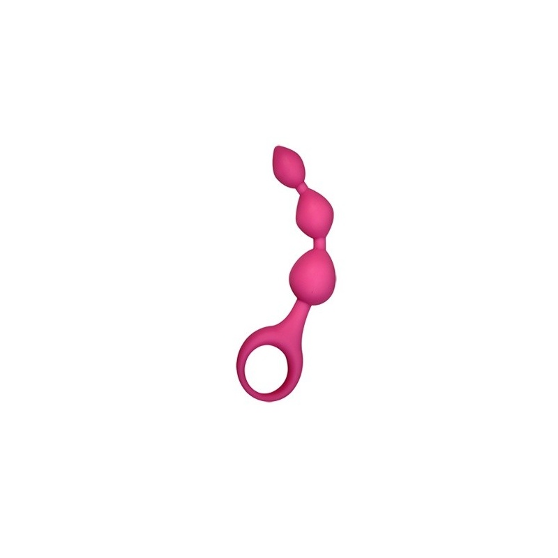 Kulki analne Triball - silikonowe, 3 stopniowane segmenty, obwód 1,8-2,7 cm - 1