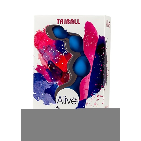 Dildo analne Triball Amuse-G - trzy kulki z silikonu medycznego, obwód 6,35-8,89 cm - 2