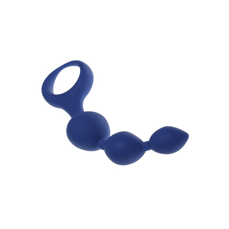 Dildo analne Triball Amuse-G - trzy kulki z silikonu medycznego, obwód 6,35-8,89 cm - 1
