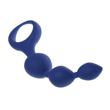 Dildo analne Triball Amuse-G - trzy kulki z silikonu medycznego, obwód 6,35-8,89 cm - 1