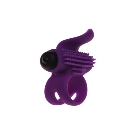 Pierścień wibrator Bullet Lastic Ring 2 w 1 - silikon medyczny, fioletowy - 1
