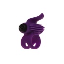 Pierścień wibrator Bullet Lastic Ring 2 w 1 - silikon medyczny, fioletowy - 1