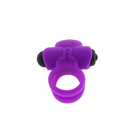 Pierścień wibrator Bullet Lastic Ring 2 w 1 - silikon medyczny, fioletowy - 3