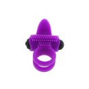 Pierścień wibrator Bullet Lastic Ring 2 w 1 - silikon medyczny, fioletowy - 4