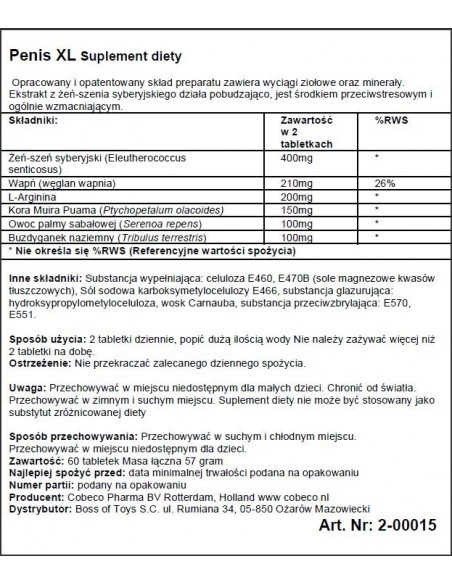 Penis XL Flat Pack 12 Languages - Powiększenie penisa - 2