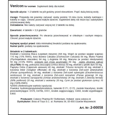Suplement diety Venicon for Women EU 4 kapsułki 3,9 g marki Cobeco Pharma - 1 2