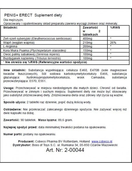 Penis + Erect East Efs - Dłuższa i mocniejsza erekcja - 2