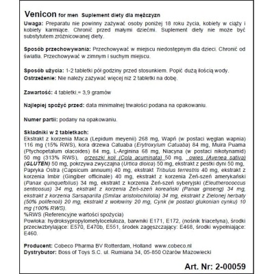 Suplement diety Venicon for Men, 4 tabletki (3,9 g) - 1 2