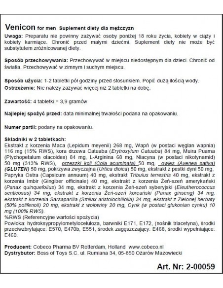 Venicon For Men  Eu - Dłuższa i mocniejsza erekcja - 2