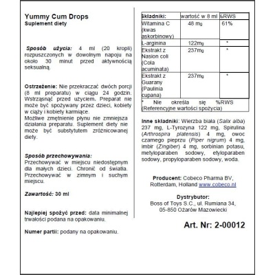 Krople Yummy Cum Drops 30 ml - 1 2