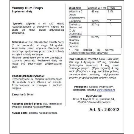 Krople Yummy Cum Drops 30 ml - 2