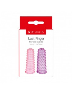 Stymulujące nakładki na palce Lust Fingers Pink / Purple - Nakładki na palce - 1