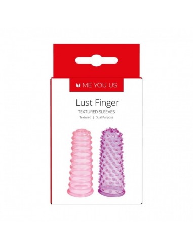 Stymulujące nakładki na palce Lust Fingers Pink / Purple - Nakładki na palce - 1