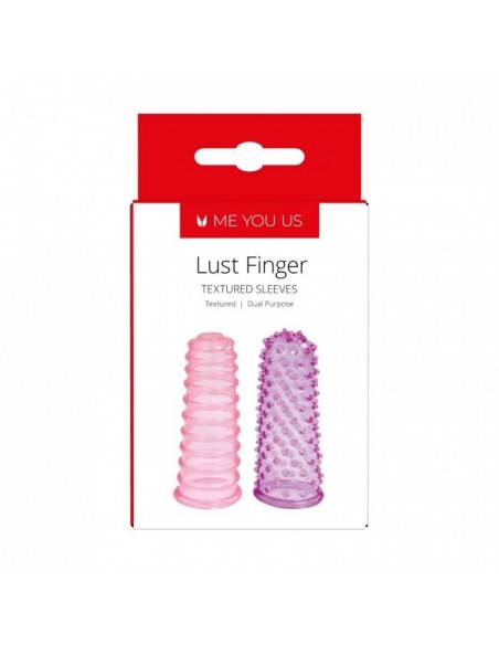 Stymulujące nakładki na palce Lust Fingers Pink / Purple - Nakładki na palce - 1