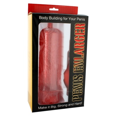 Pompka erekcyjna Penis Enlarger Pump Red z ręcznym ssaniem, 20 cm - 1 2