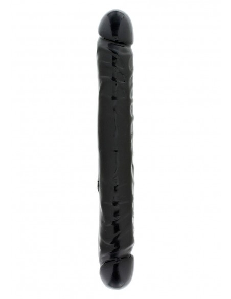 Podwójne dildo JR. Veined 30 cm Czarne - Dilda podwójne - 1