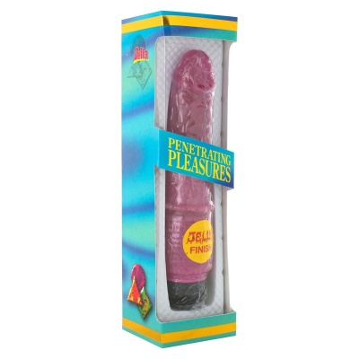 Realistyczny wibrator Jelly Purple 21 cm - 1 2
