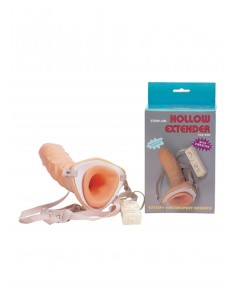 Strapon Z Wibracjami Hollow Extender - Strap-ony, dilda na pasku z wibracją - 1
