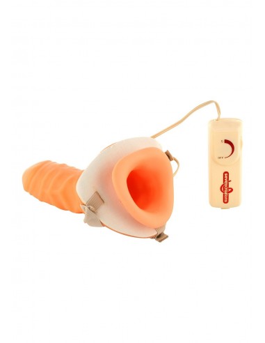 Strapon Z Wibracjami Hollow Extender - Strap-ony, dilda na pasku z wibracją - 2