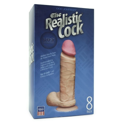 Dildo UR3 Cock 20 cm z realistyczną teksturą i przyssawką - 1 2