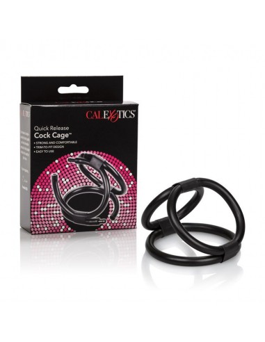 Pierścień na penisa Quick Release Cock Cage - Pierścienie erekcyjne niewibrujące - 4