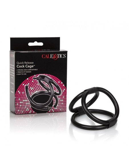 Pierścień na penisa Quick Release Cock Cage - Pierścienie erekcyjne niewibrujące - 4