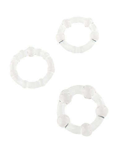 Zestaw pierścieni erekcyjnych Stay Hard Clear 3 szt. - Pierścienie erekcyjne niewibrujące - 1