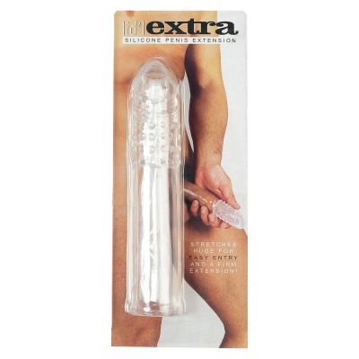 Nakładka na penisa Extra Transparent z wypustkami masującymi – 6 cm - 1 2