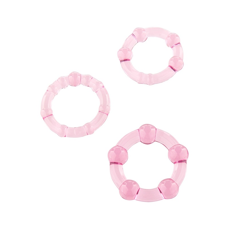 Silikonowe pierścienie erekcyjne Stay Hard Three Rings 2,1–2,4 cm - 1