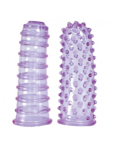 Stymulujące nakładki na palce Lustfingers Soft + Bumpy Purple - Nakładki na palce - 1