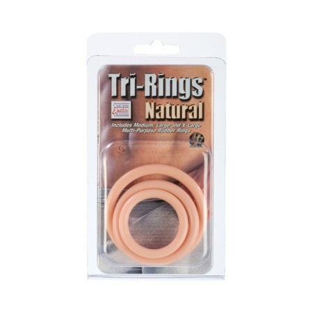 Pierścienie erekcyjne Tri-Rings Light skin tone – silikonowe, 3 średnice (3,25–5 cm) - 2