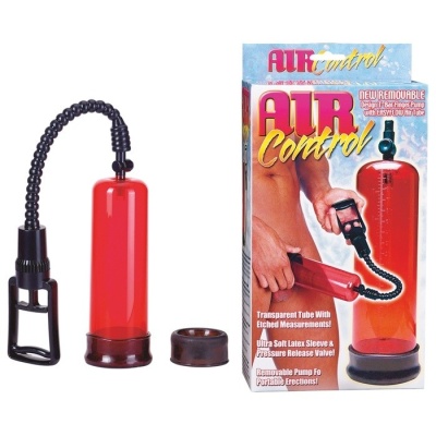 Pompka próżniowa Air Control Pump Red z półprzezroczystym cylindrem 20 cm - 1