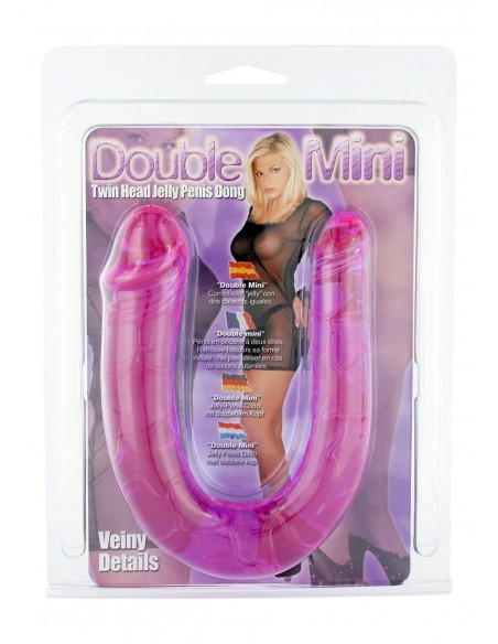 Podwójne dildo Double Mini 30 cm Różowe - Dilda podwójne - 2