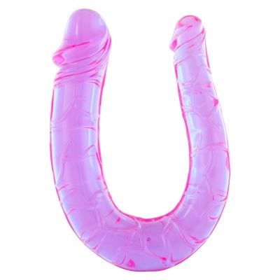 Dwustronne mini dildo Twinhead z wibracją 20 cm - 1